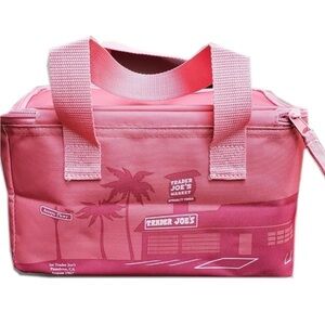 Pink Trader Joe’s mini cooler Tote Bag BNWT